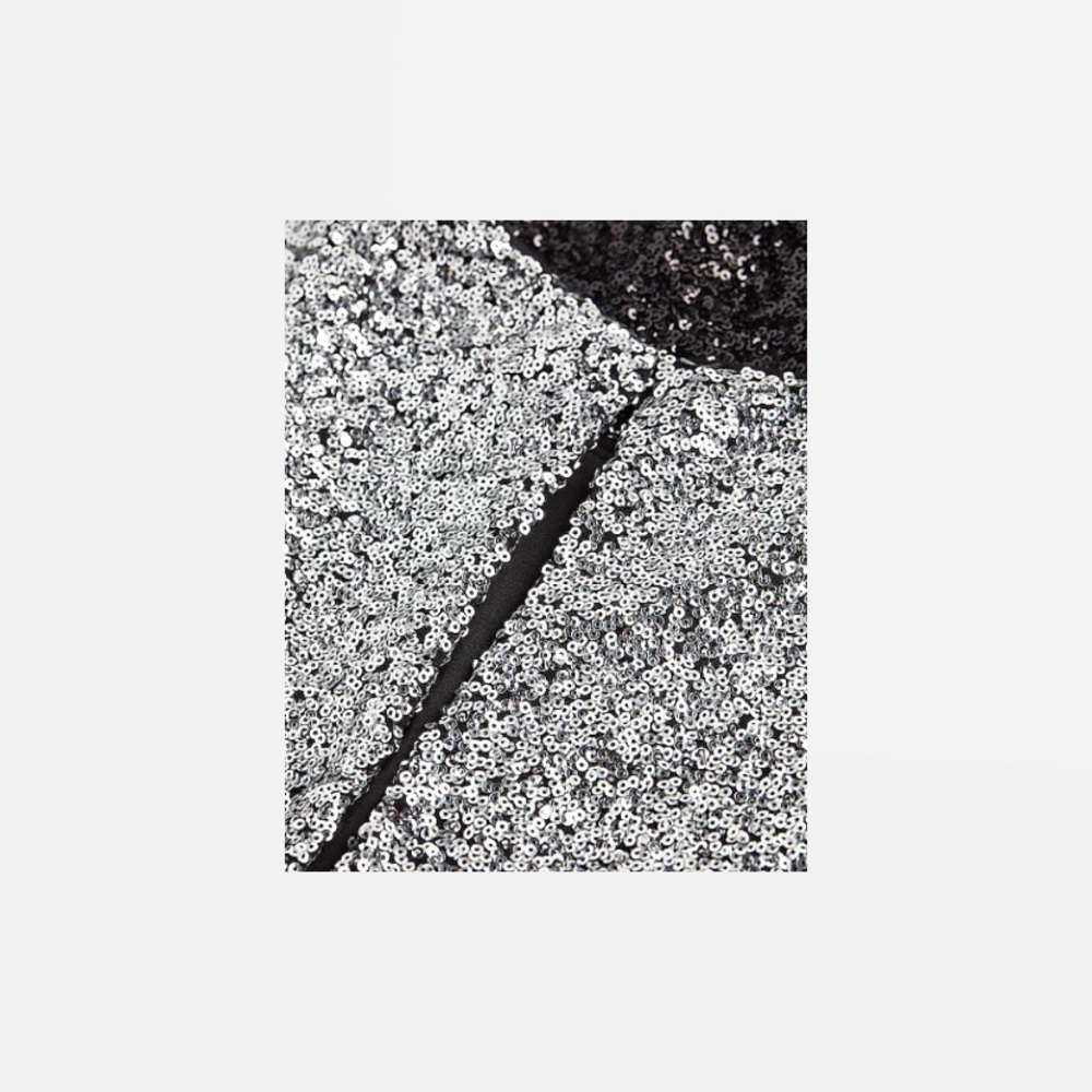 Express Color Block Sequin Strong Shoulder Mini D… - image 8